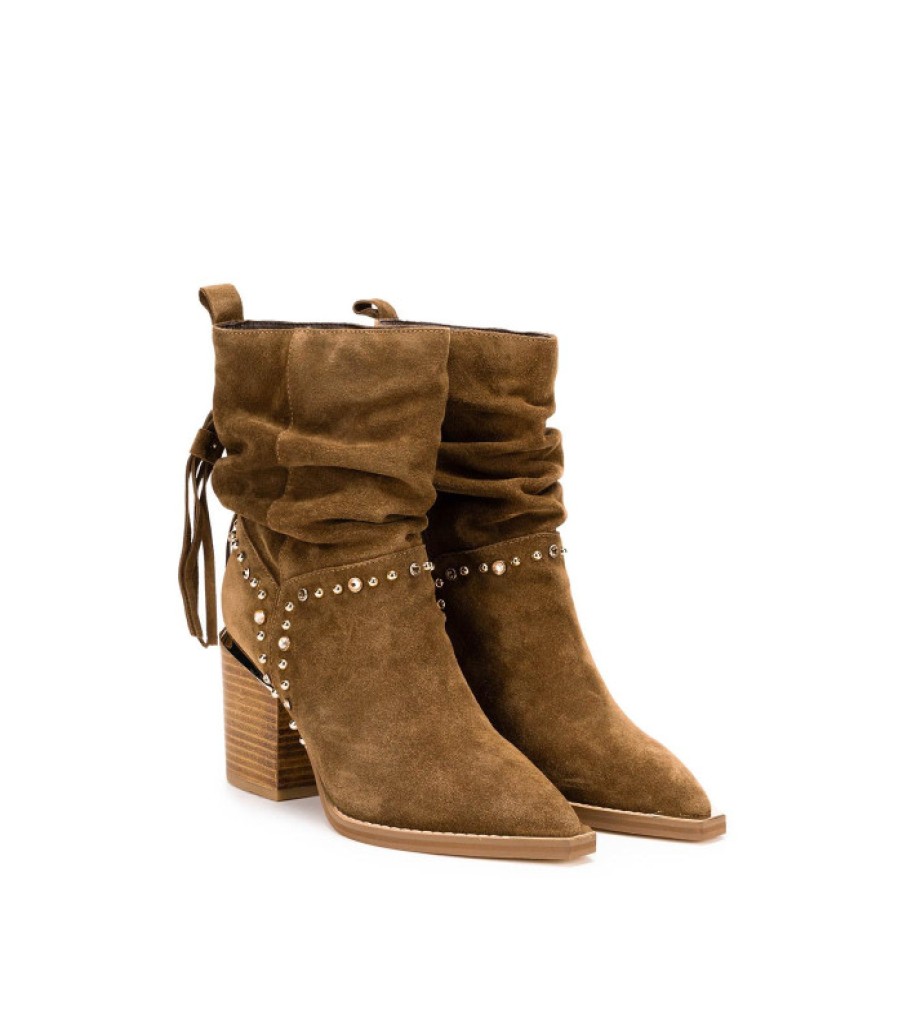 Alma En Pena ALMA Botines Tacon | Comprar Botin Con Cana Arrugada