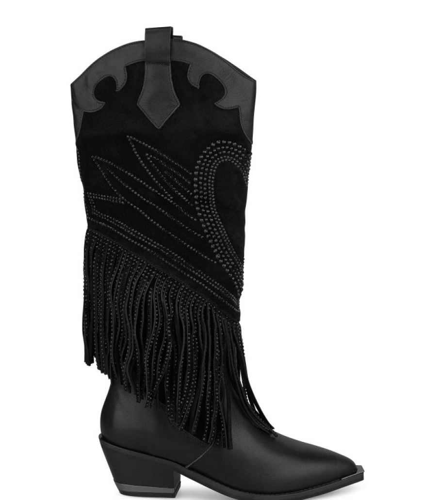 Alma En Pena ALMA Botas Planas | Comprar Bota Con Flecos