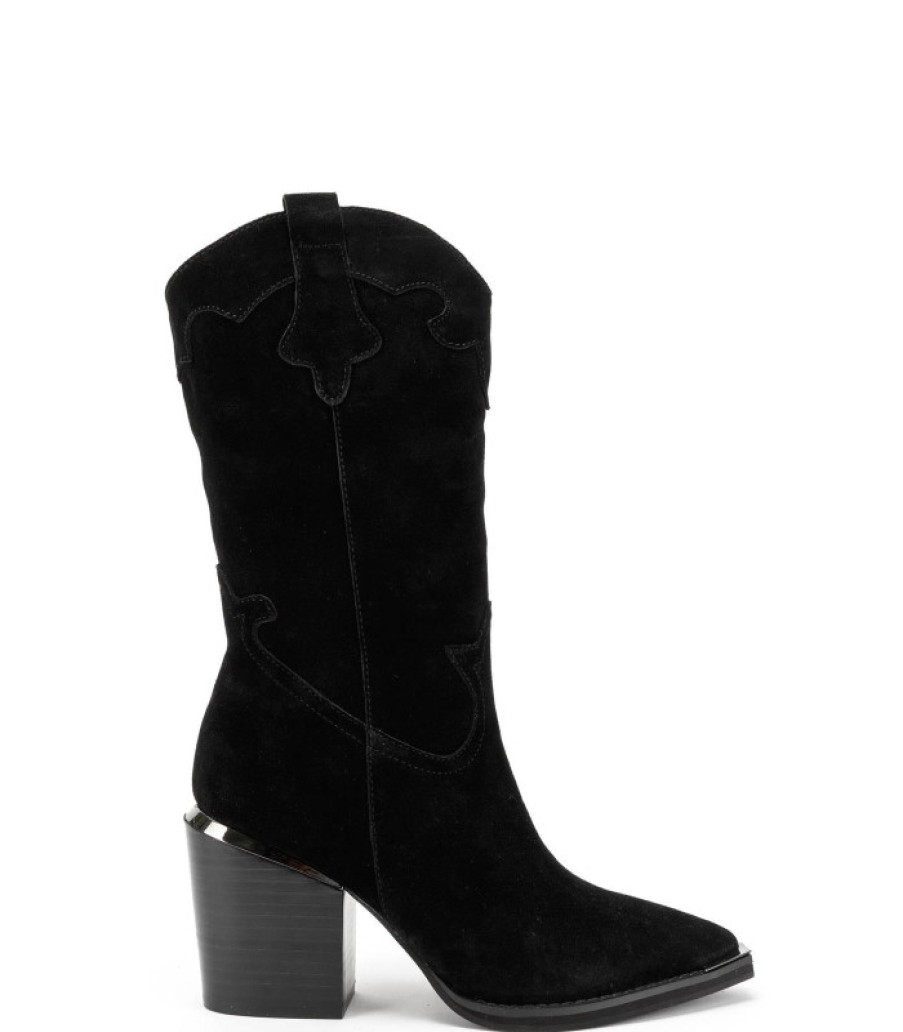 Alma En Pena ALMA Botas Tacon | Comprar Botas Vaqueras Lisas Con Tacon