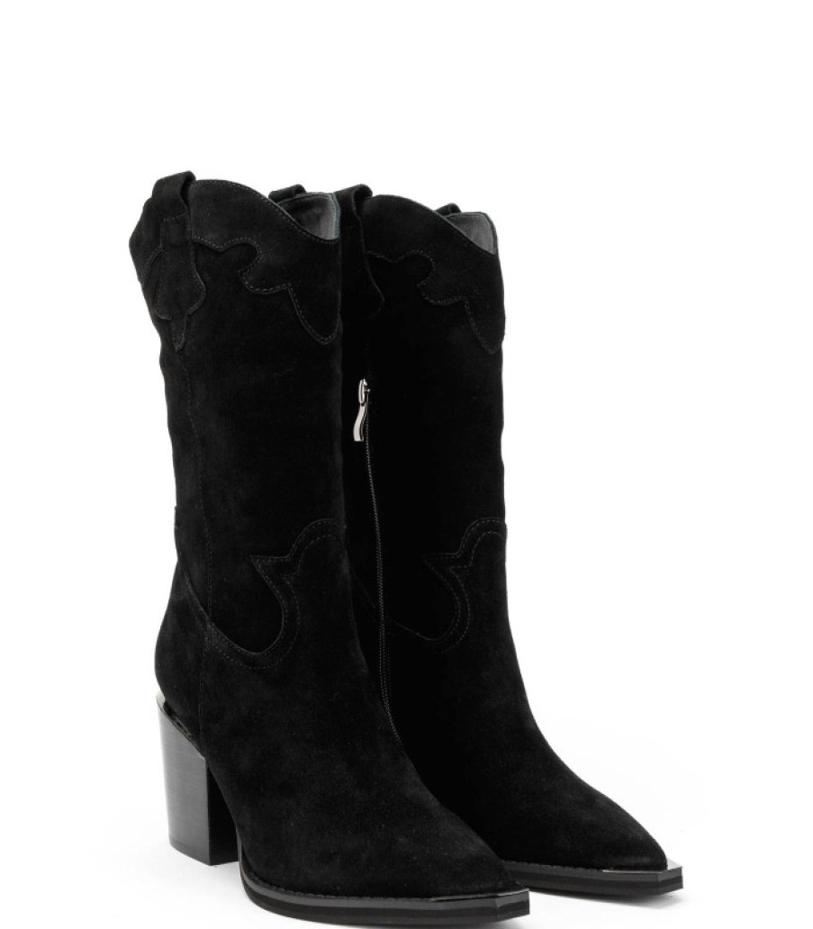 Alma En Pena ALMA Botas Tacon | Comprar Botas Vaqueras Lisas Con Tacon