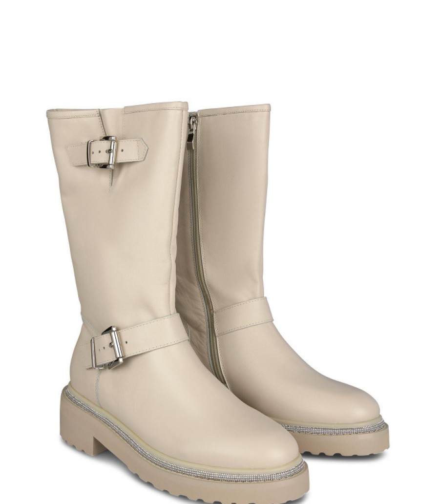 Alma En Pena ALMA Botas Planas | Comprar Bota Con Hebillas Piel