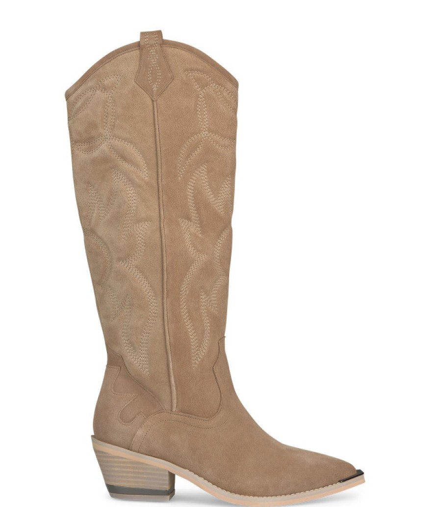 Alma En Pena ALMA Botas Planas | Comprar Bota Vaquera Con Bordado