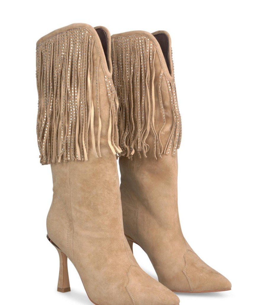 Alma En Pena ALMA Botas Tacon | Comprar Bota Tacon Flecos