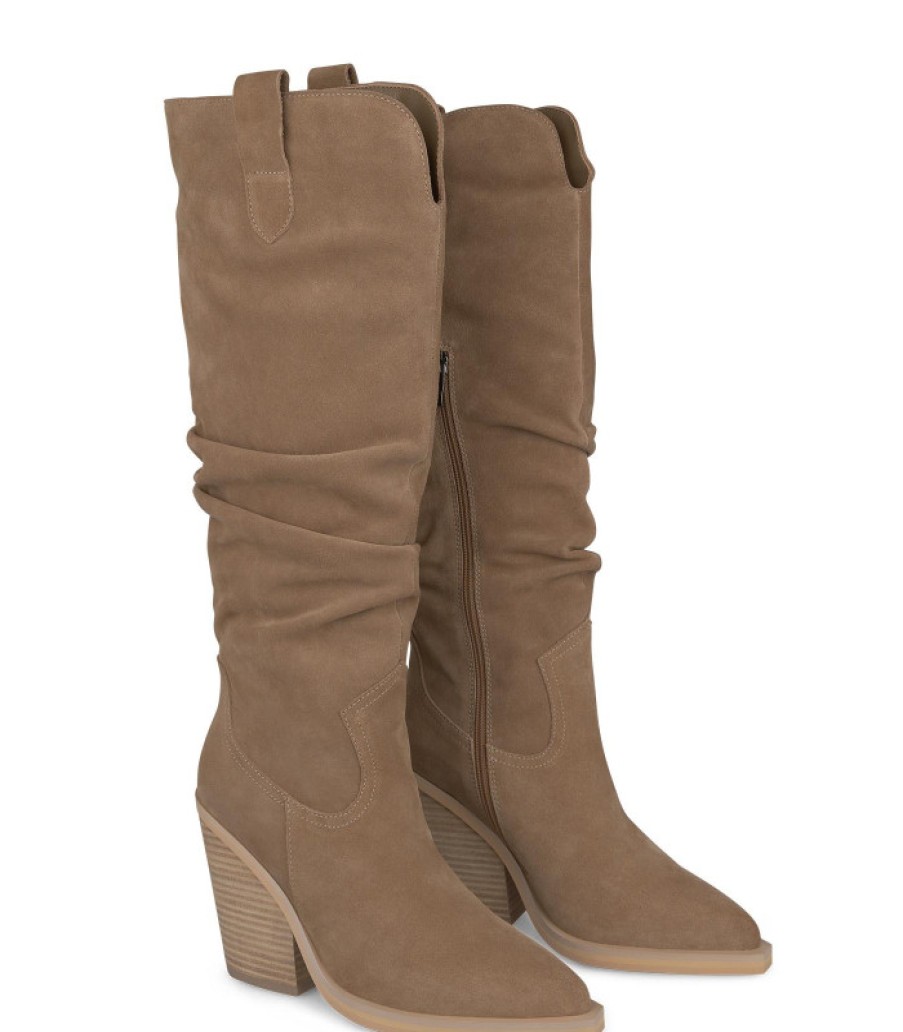 Alma En Pena ALMA Botas Tacon | Comprar Bota Tacon Cana Arrugada