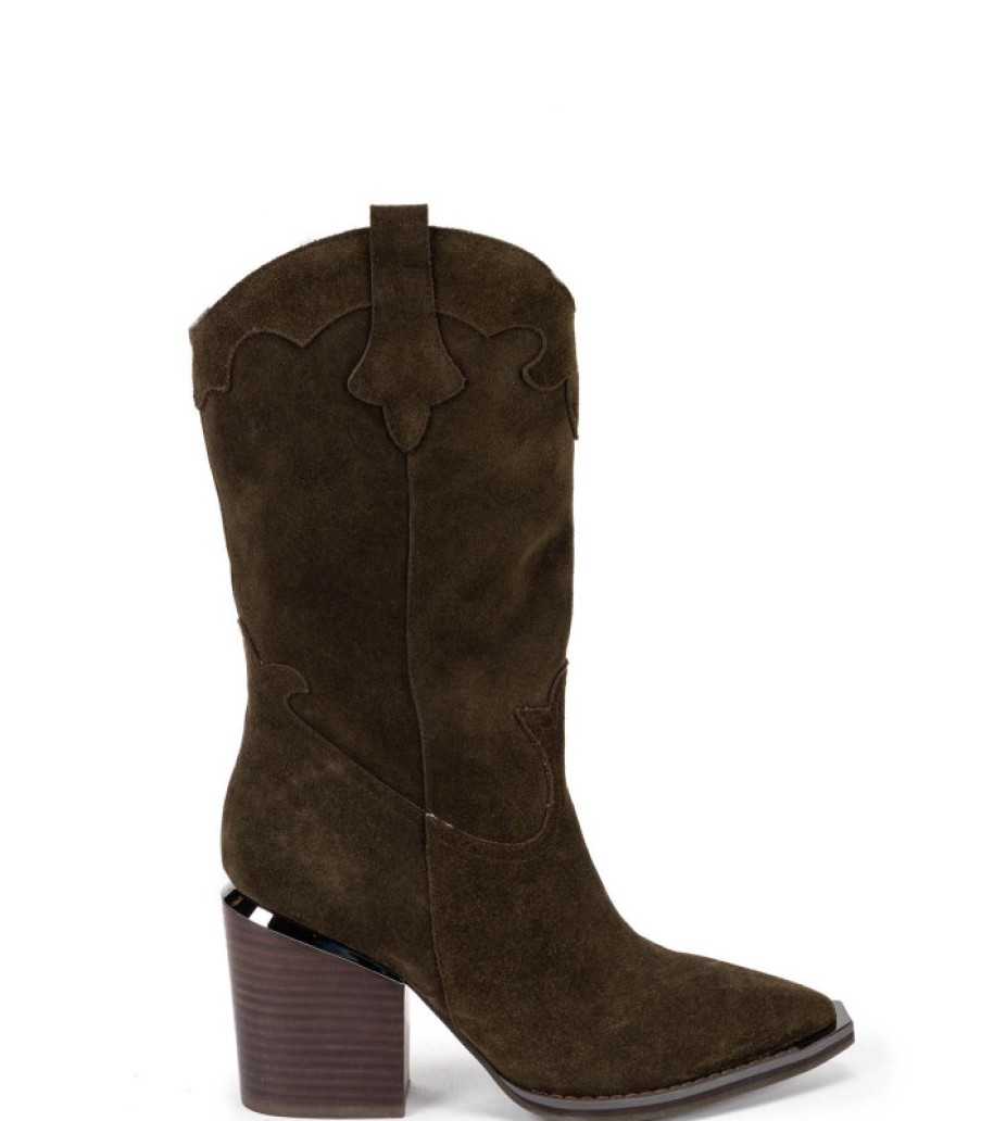 Alma En Pena ALMA Botas Tacon | Comprar Botas Vaqueras Lisas Con Tacon