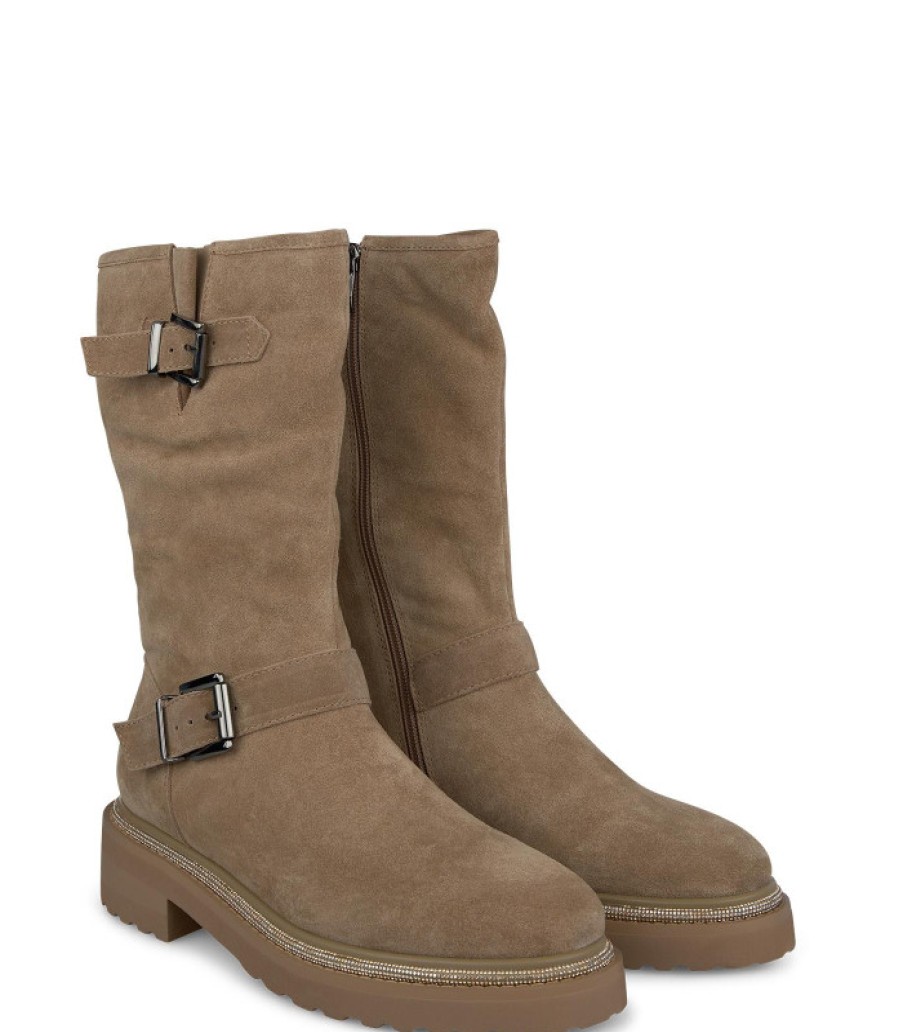 Alma En Pena ALMA Botas Planas | Comprar Bota Con Hebillas Piel