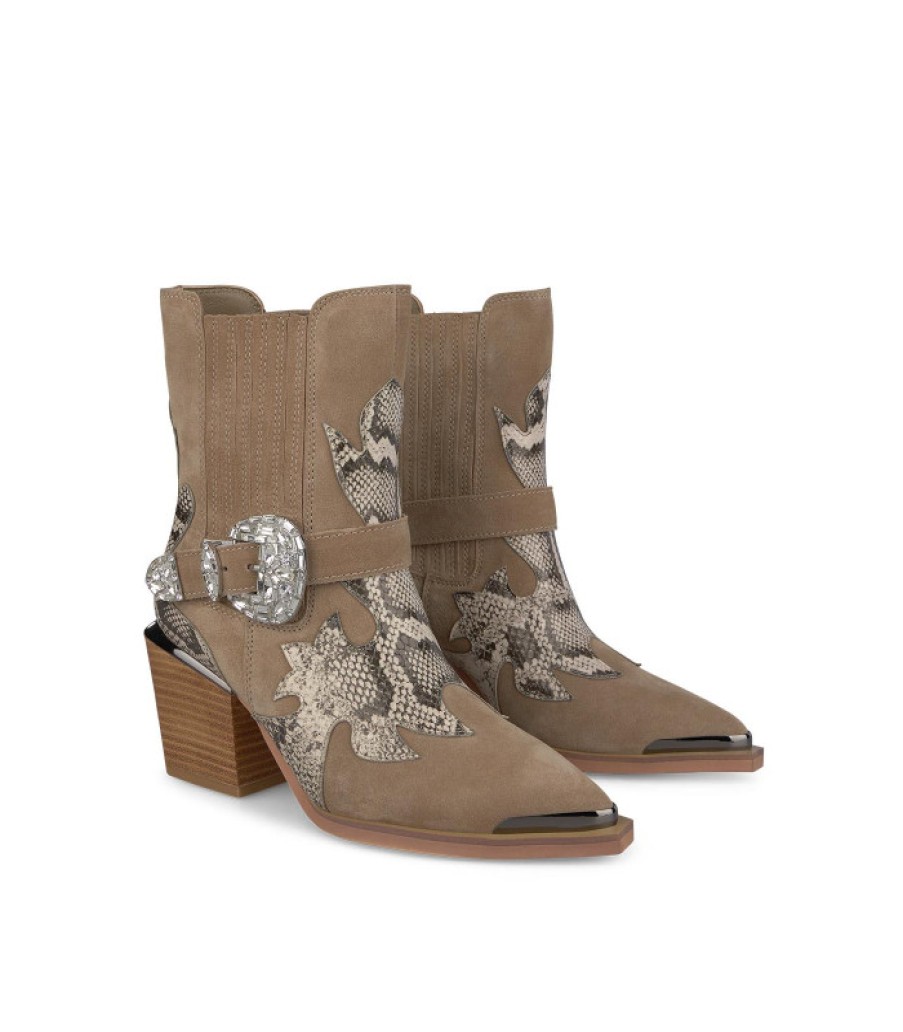 Alma En Pena ALMA Botines Tacon | Comprar Botin Hebilla Estilo Cowboy